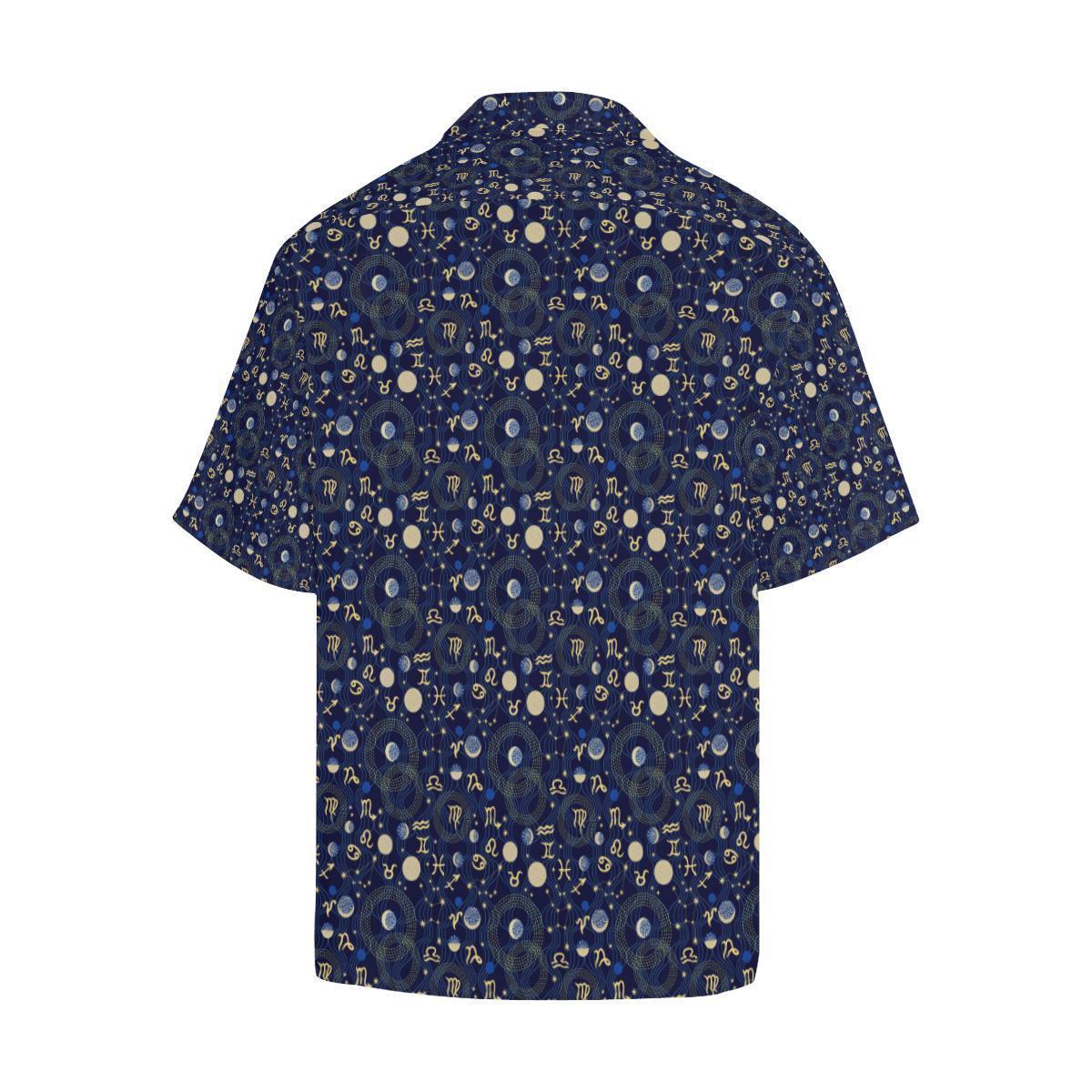 Zodiacthemed Design Print Hawaiian Shirt