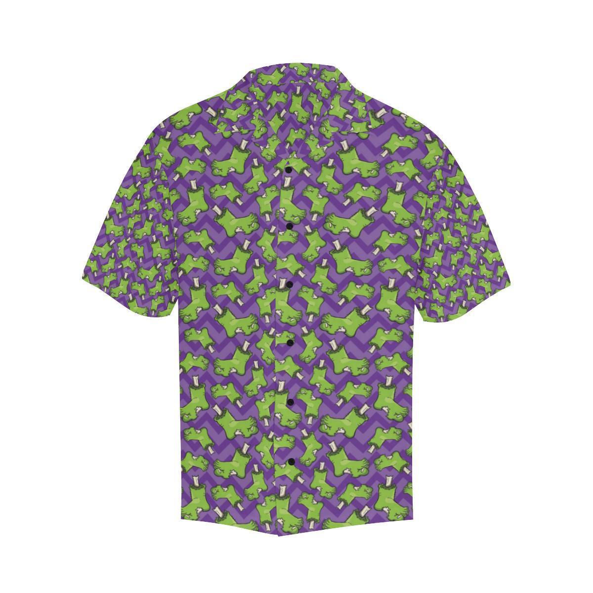 Zombie Foot Design Pattern Print Hawaiian Shirt