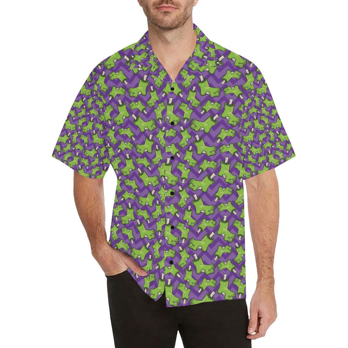 Zombie Foot Design Pattern Print Hawaiian Shirt