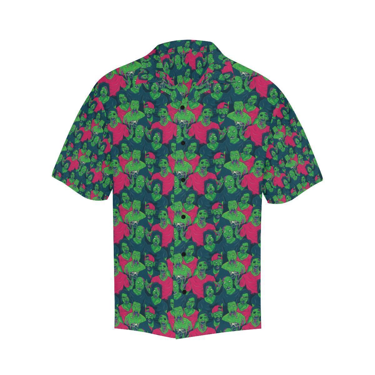 Zombie Themed Design Pattern Print Hawaiian Shirt