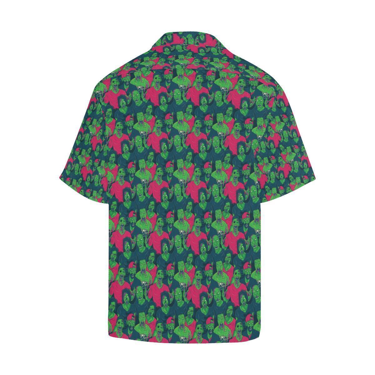 Zombie Themed Design Pattern Print Hawaiian Shirt