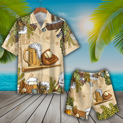 Beer And Baseball - Hawaiian Shirt Du0907