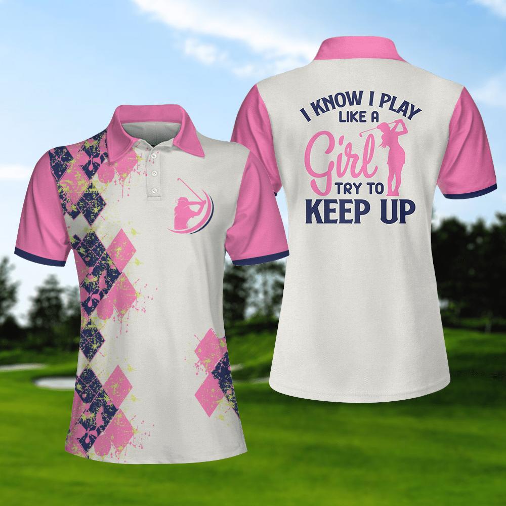 3D All Over Print Polo Shirt For Golf Lovers - Great For Golf Girls Who Know They Play Like A Pro