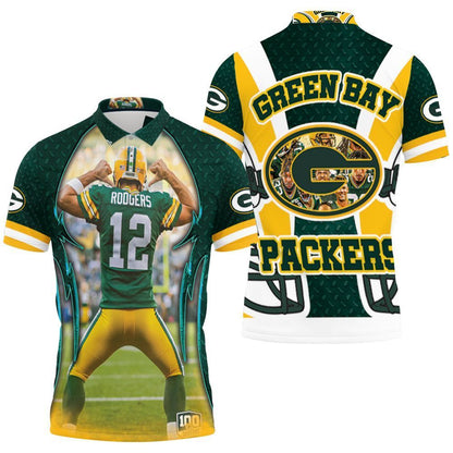 Aaron Charles Rodgers 12 Green Bay Packers Nfc Division Champions Super Bowl 2021 3D Polo Shirt