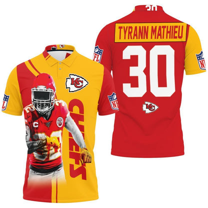 Afc West Champs Kc Chiefs Super Bowl 2021 - 3D Polo Shirt Featuring Tyrann Mathieu 30