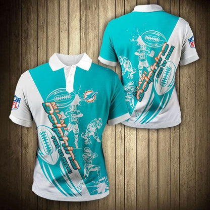 Casual 3D Miami Dolphins Polo Shirt For Fans: Perfect Gift