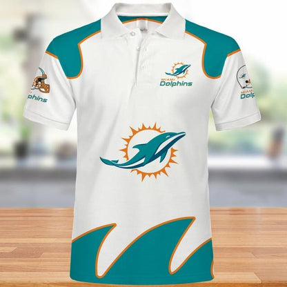 Miami Dolphins 3D Polo Shirt - Perfect Gift For Fans