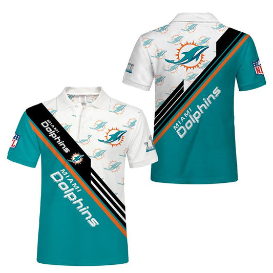 Miami Dolphins Button Up Polo Shirt: Perfect Gift For Fans With 3D All Over Print