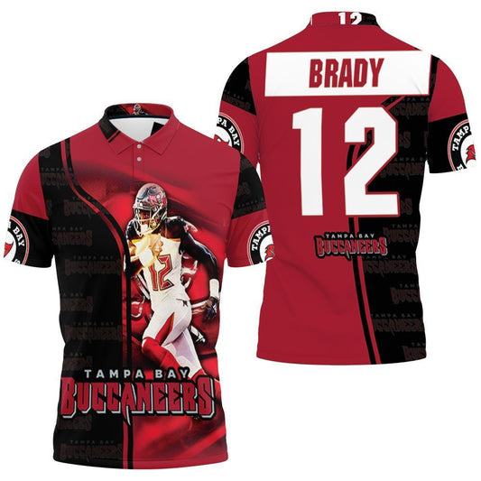 Tampa Bay Buccaneers Tom Brady Running 12 Legend For Fan 3D All Over Print Polo Shirt Gifts