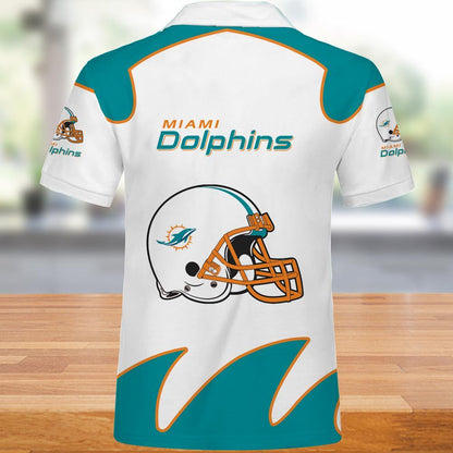 White Miami Dolphins Polo Shirt As Perfect Gift For Fans