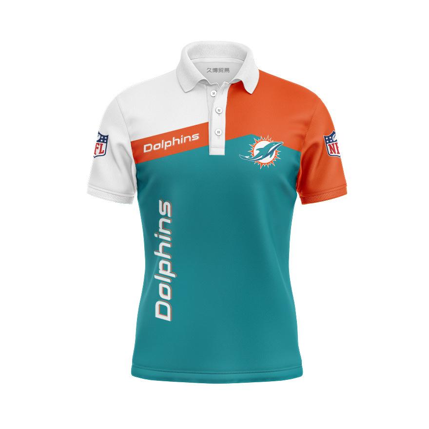 Women'S Button-Up Miami Dolphins Polo Shirt For Fans - Perfect Gift